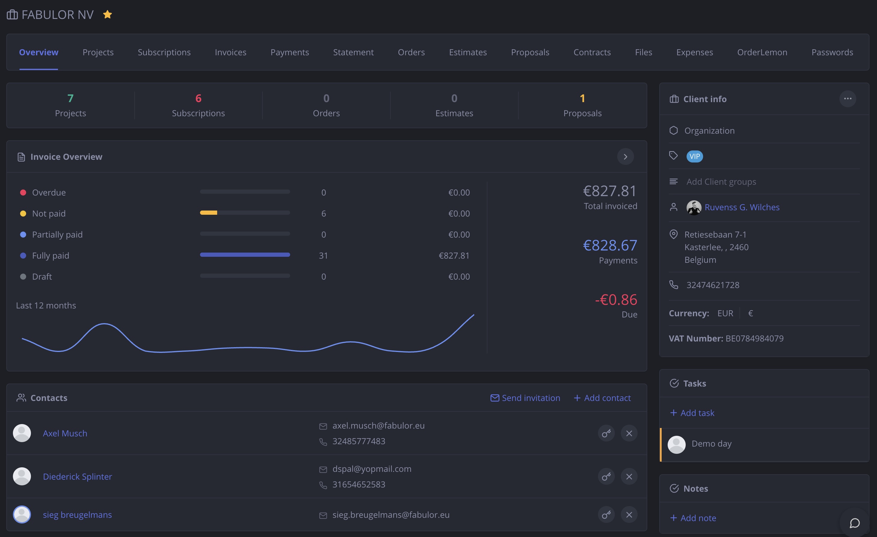 NIZU Clients App Screenshot