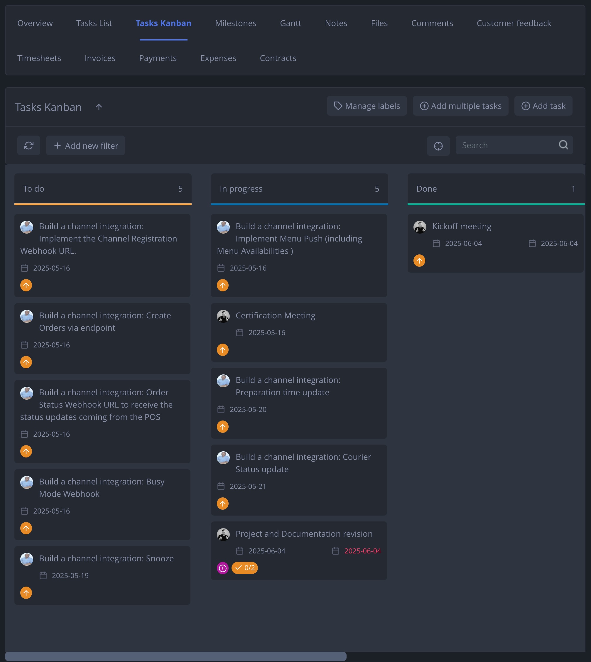NIZU Projects App Screenshot